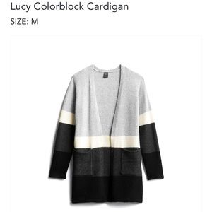 Color block cardigan